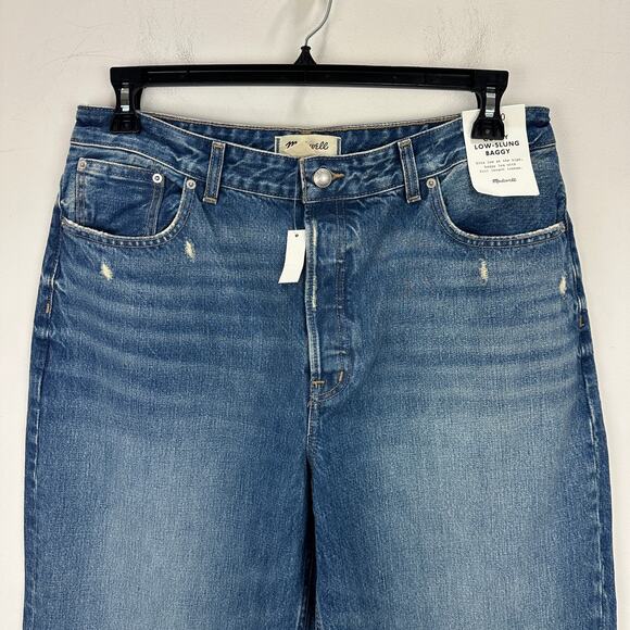 Madewell The Curvy Low Slung Baggy Jean Robertson Wash Rigid Blue US 30 NWT - Picture 9 of 15